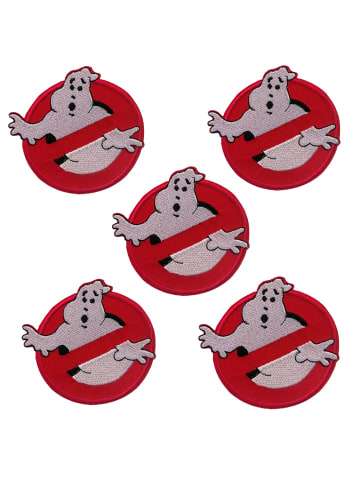 Catch the Patch Ghostbuster Set 5 Stück Logo FilmApplikation Bügelbild inRot