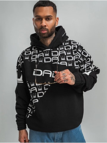 DADA Hoodie mit Allover Logo und Oversize Schnitt in Schwarz