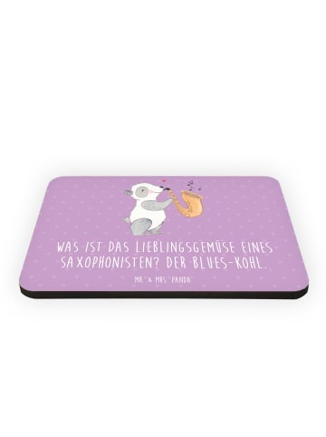 Mr. & Mrs. Panda Magnet Saxophon Blues mit Spruch in Lavendeltraum