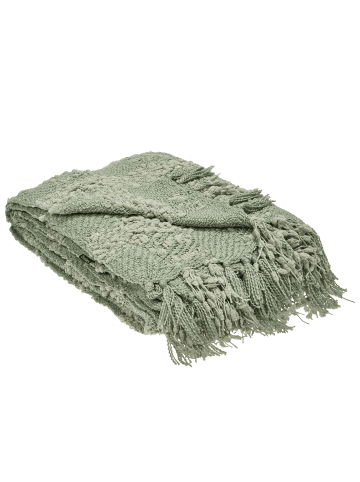 Beliani Kuscheldecke VELLA in Grün - (W) 150 x (H) 1 x (L) 200 cm