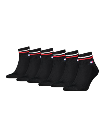 Tommy Hilfiger Socken TH UNI TJ QUARTER 6P ICONIC in Schwarz