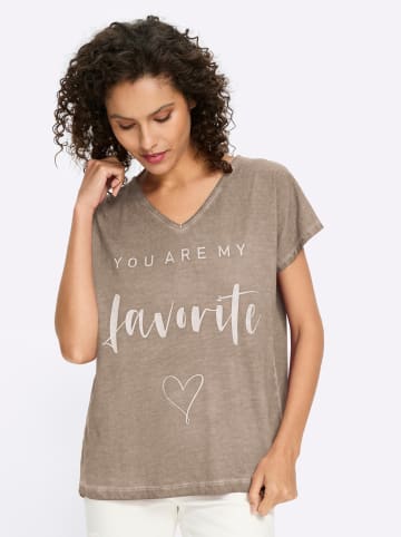 Heine Print-Shirt in beige