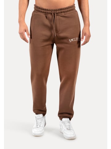 SMILODOX Jogginghose Kayson in Dunkelbraun
