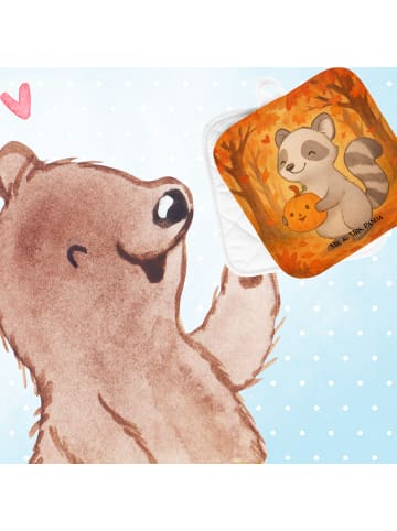 Mr. & Mrs. Panda Topfuntersetzer Waschbär Kürbis Design ohne Spruch in Weiß