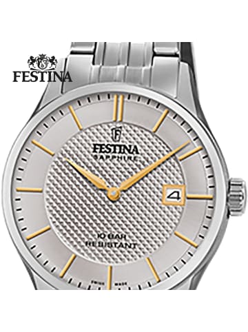 Festina Analog-Armbanduhr Festina Swiss Made silber klein (ca. 29mm)