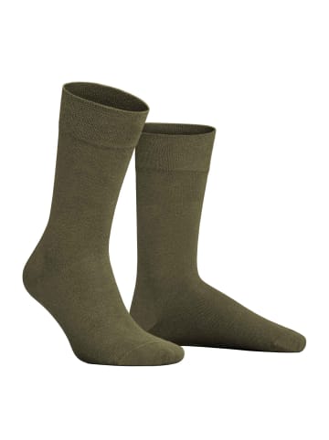 Hudson Socken Relax Cotton druckfreier Bund in dirty green