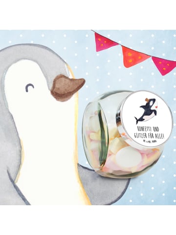 Mr. & Mrs. Panda Lebensmittelbehälter Orca Zylinder mit Spruch in Weiß