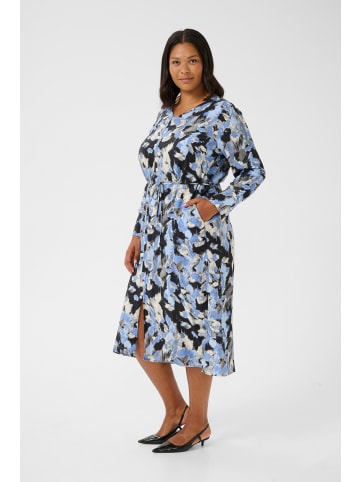 KAFFE curve Kleid KCjuna Loose fit in Black/Blue Graphic Strokes