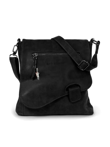 Bag Street Umhängetasche, Schultertasche Kunstleder schwarz ca. 26cm