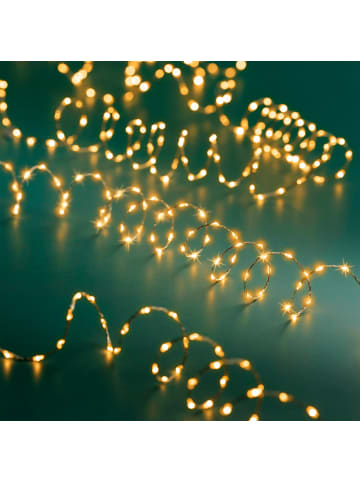 LUMINEO Lichterkette STRING LIGHTS TWINKLE 378 LED 6 m Silberdraht in klassisch warm