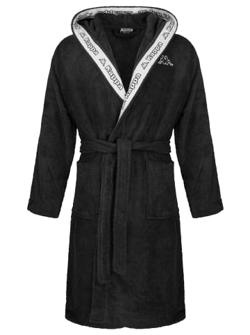 Kappa Bademantel Bathrobe Unisex in Schwarz