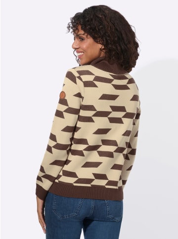 WITT WEIDEN Rollkragen-Pullover in schoko-sand-gemustert