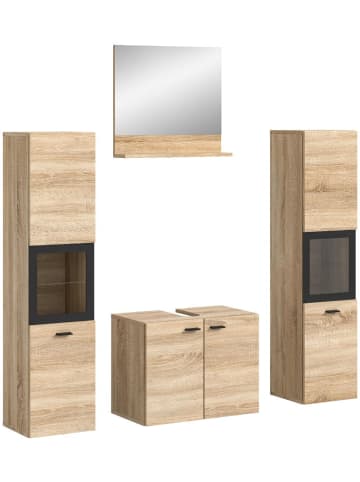 ebuy24 Badmöbelset Boston (4-teilig) Eiche 137 x 33 cm