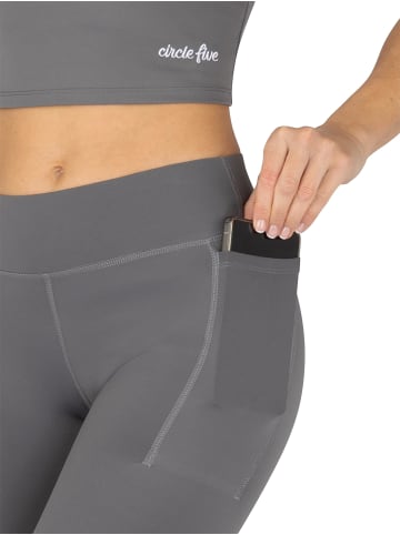 Circle Five Sport Leggings mit Taschen in Anthrazit