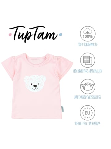 TupTam Baby Mädchen Kurzarm T-Shirt 5er Set in rosa Modell 1
