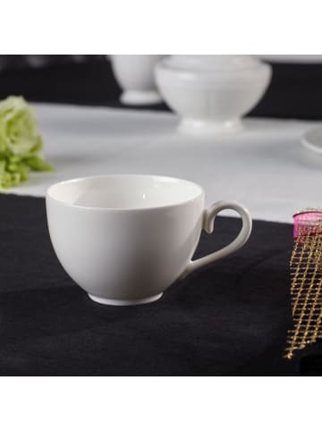 Villeroy & Boch Kaffeetasse mit Untertasse White Pearl 120 ml weiß in weiß