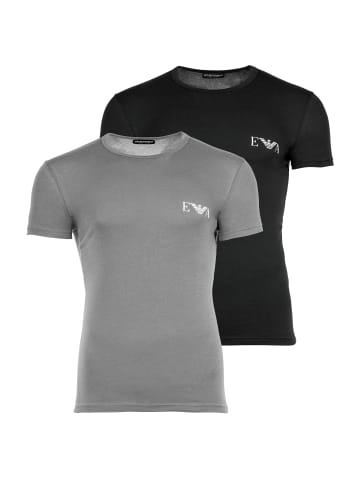 Emporio Armani T-Shirt 2er Pack in Schwarz/Grau