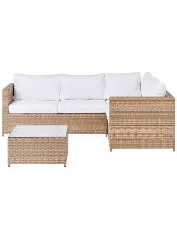 Beliani 2-tlg Sitzgruppe AVOLA in Weiß