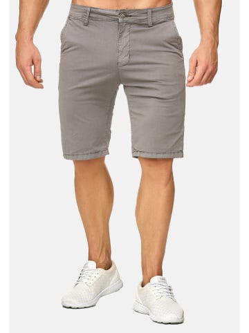 Max Men Chino Shorts Capri 3/4 Hose Stretch Bermuda Sommer in Grau
