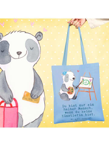 Mr. & Mrs. Panda Tragetasche Künstlerin Herz mit Spruch in Sky Blue