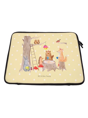 Mr. & Mrs. Panda Notebook Tasche Waldtiere Picknick ohne Spruch in Gelb Pastell