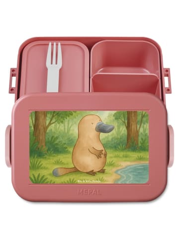 Mr. & Mrs. Panda MEPAL Bentobox Schnabeltier Mut Design ohne Spruch in Rot Pastell