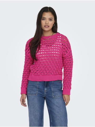 ONLY Strickpullover in Raspberry Rose