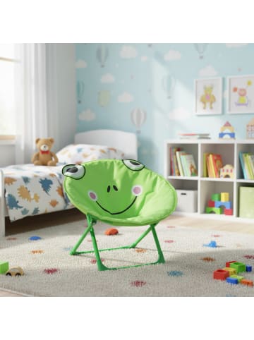relaxdays Moonchair Kinder "Frosch" - (B)50 x (H)47 x (T)48 cm