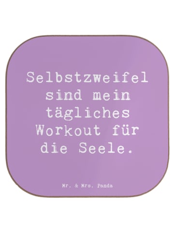 Mr. & Mrs. Panda Glasuntersetzer Spruch Selbstzweifel Workout mi... in Lavendeltraum