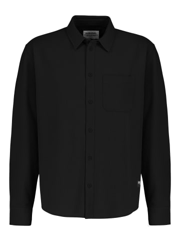 Sublevel Langärmeliges Shirt mit Knöpfen und Brusttasche in Schwarz