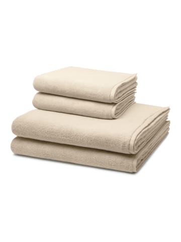 Ross 2 X Handtuch 2 X Duschtuch im Set Sensual Skin in Natur