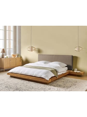 Beliani Doppelbett ZEN in Braun/Beige - (W) 308 x (H) 86 x (L) 229 cm