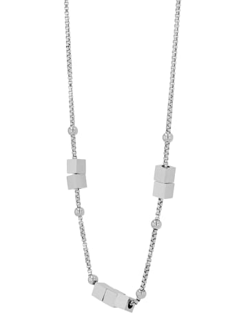 Adeliás Damen Halskette aus Edelstahl 40 cm in silber