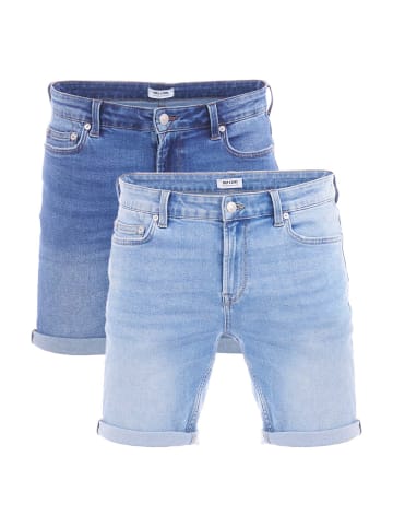 Only&Sons Short ONSPLY 2er Pack regular/straight in Blau