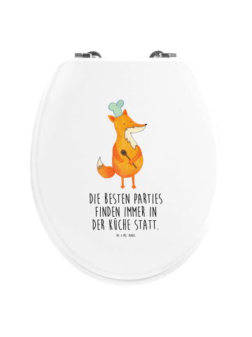 Mr. & Mrs. Panda Toilettenbrille Fuchs Koch mit Spruch in Weiß