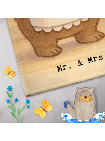 Mr. & Mrs. Panda Frotteehandtuch Koch Leidenschaft Design mit Sp... in Weiß