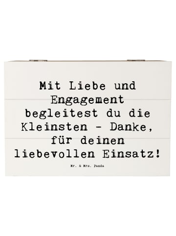Mr. & Mrs. Panda Box Spruch Liebevolle Erzieher mit Spruch in Weiß
