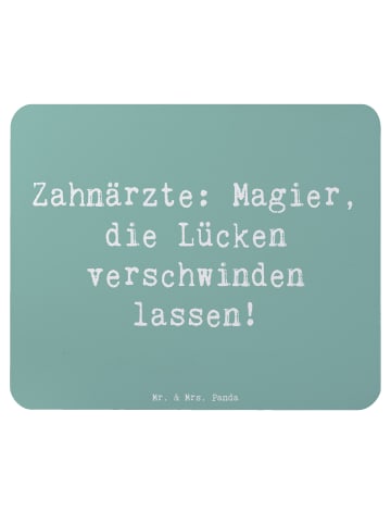 Mr. & Mrs. Panda Mauspad Spruch Zahnarzt Magier mit Spruch in Meeresbrise