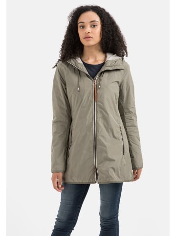 Camel Active Langer Windbreaker aus recyceltem Polyester in Khaki