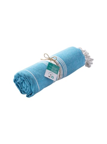 Yuhu Strandtuch Pareo Futa Hamamtuch 90 x 170 cm in Hell-Blau