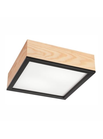 Licht-Erlebnisse Deckenlampe (B)31 x (L)31 x (H)9 cm in Pinie Weiß Schwarz