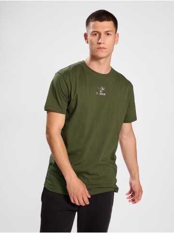 Hummel Sport T-Shirt Kurzarm Funktionsshirt Jersey in Olive