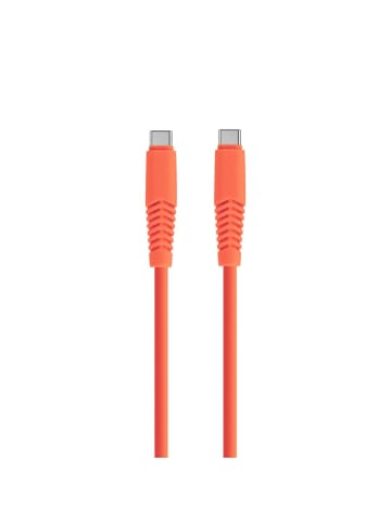 COFI 1453 Setty Ladekabel USB-C auf USB-C KSC-C-1.5210 1,5m 10.5W 2,1A Orange in Schwarz