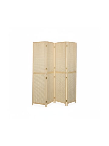relaxdays Paravent in Natur - (B)182 x (H)180 cm