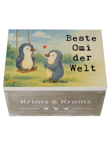 Mr. & Mrs. Panda Geschenkbox Pinguin Beste Omi der Welt Design m... in Weiß