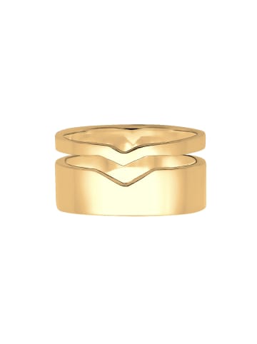 Elli Ring 925 Sterling Silber Geo in Gold