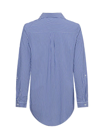 Marie Lund Bluse in hellblau weiß