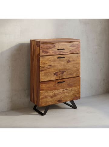 KADIMA DESIGN Kommode Highboard | Sheesham, 80x120x41,5cm, Baumkante
