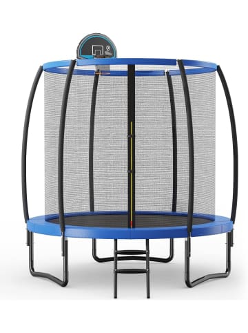 COSTWAY φ244 cm Trampolin Outdoor in Schwarz