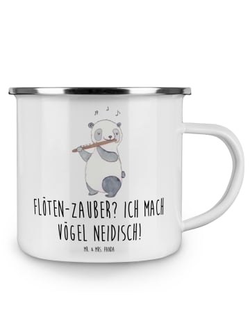 Mr. & Mrs. Panda Trinkbecher Flöte Zauber mit Spruch in Weiß